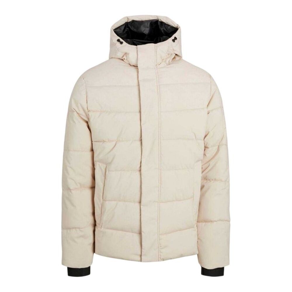 Jack And Jones Mens Colour Block Ribbed  Puffer Jacket / Moonbeam